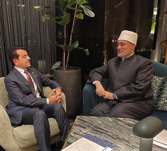 مفتي الجمهورية يلتقي المدير العام لمنظمة العالم الإسلامي للتربية والعلوم والثقافة «الإيسيسكو»