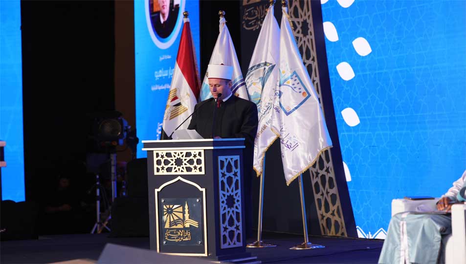 رئيس المشيخة الإسلامية في ألبانيا في جلسة الوفود بالمؤتمر العالمي الحادي عشر للإفتاء:  - الفتوى لا تنفصل عن واقع الناس ومسؤولية المفتي تتجاوز بيان الحكم إلى ترشيد الوعي الديني