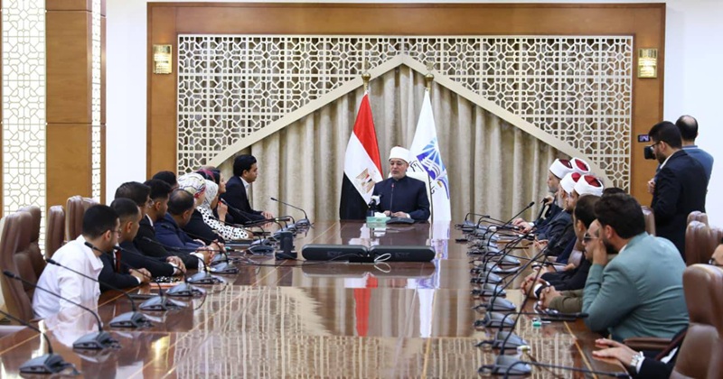 مفتي الجمهورية يستقبل وفد اتحاد «بشبابها» التابع لوزارة الشباب والرياضة