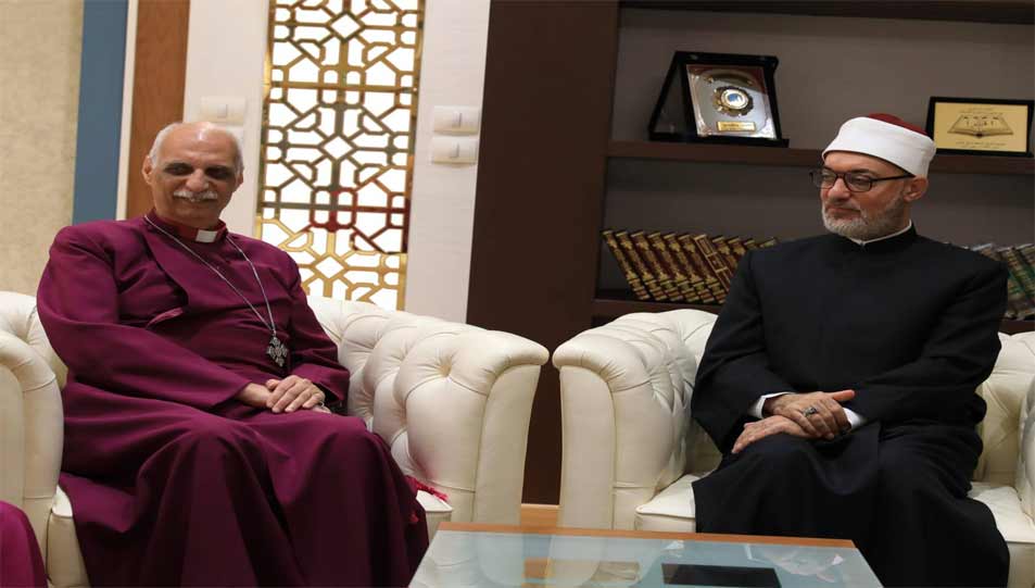 مفتي الجمهورية يستقبل مدير المركز المسيحي الإسلامي للتفاهم والشراكة، والوفد المرافق للتهنئة بعيد الفطر المبارك