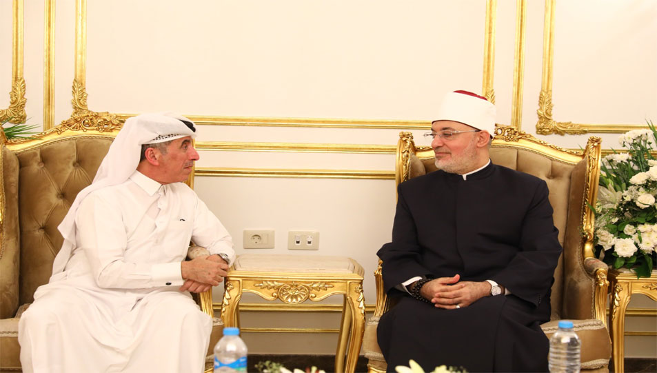 مفتي الجمهورية يلتقي رئيس مركز الدوحة الدولي لحوار الأديان لبحث آفاق التعاون المشترك