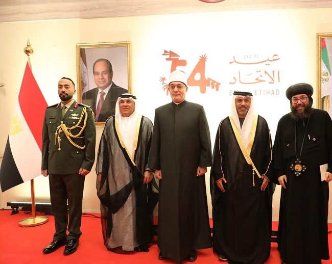 مفتي الجمهورية يشارك دولة الإمارات احتفالها بالعيد الوطني الـ54 ويؤكد عمق الروابط الأخوية بين البلدين