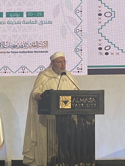  في كلمته بجلسة الوفود بالمؤتمر العالمي التاسع للإفتاء.. •    الدكتور إدريس الفهري: مقصد بعثة الرسول هو في جوهره تتميم لمكارم الأخلاق