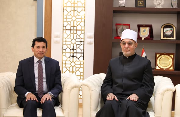 مفتي الجمهورية يستقبل وزير الشباب والرياضة لبحث تعزيز التعاون المشترك