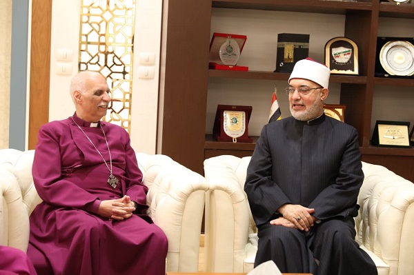مفتي الجمهورية يستقبل وفد الكنيسة الأسقفية لتقديم التهنئة بعيد الفطر المبارك