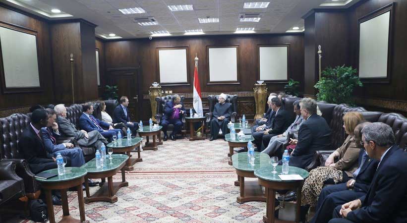 مفتي الجمهورية يلتقي وفد القيادات الإنجيلية الأمريكية