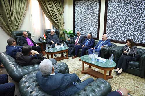 مفتي الجمهورية يستقبل وفدًا رفيع المستوى من رئاسة الطائفة الإنجيلية للتهنئة بعيد الفطر المبارك
