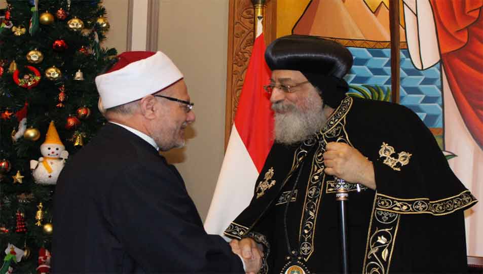 مفتي الجمهورية يلتقي البابا تواضروس للتهنئة بعيد الميلاد المجيد .. ويؤكد: ميلاد الأنبياء رحمة وسلام للإنسانية جمعاء