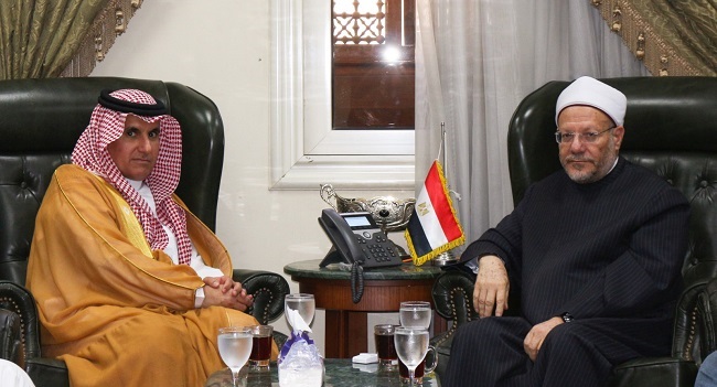 مفتي الجمهورية يستقبل مندوب السعودية الدائم بجامعة الدول العربية ويبحثان تعزيز التعاون المشترك 