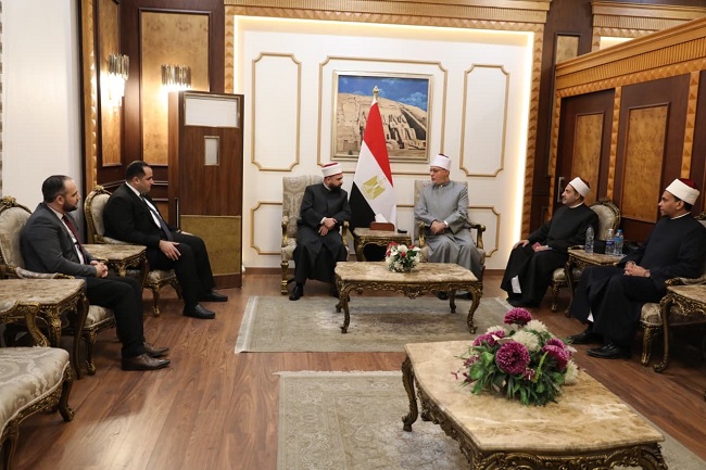 للمشاركة في الندوة العالمية الثانية للإفتاء.. مفتي الجمهورية يستقبل وزير الأوقاف اليمني ومفتي الأردن وقاضي قضاة فلسطين
