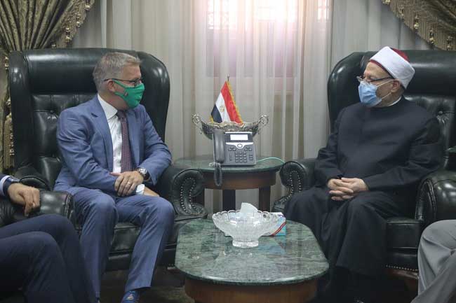 مفتي الجمهورية يستقبل السفير الكندي بالقاهرة قبيل انتهاء مهام منصبه في مصر