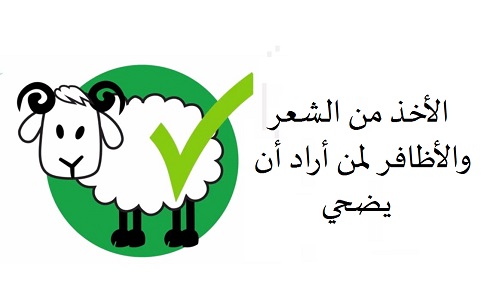 الأخذ من الشعر والأظافر لمن أراد أن يضحي الأخذ من الشعر والأظافر لمن أراد أن يضحي