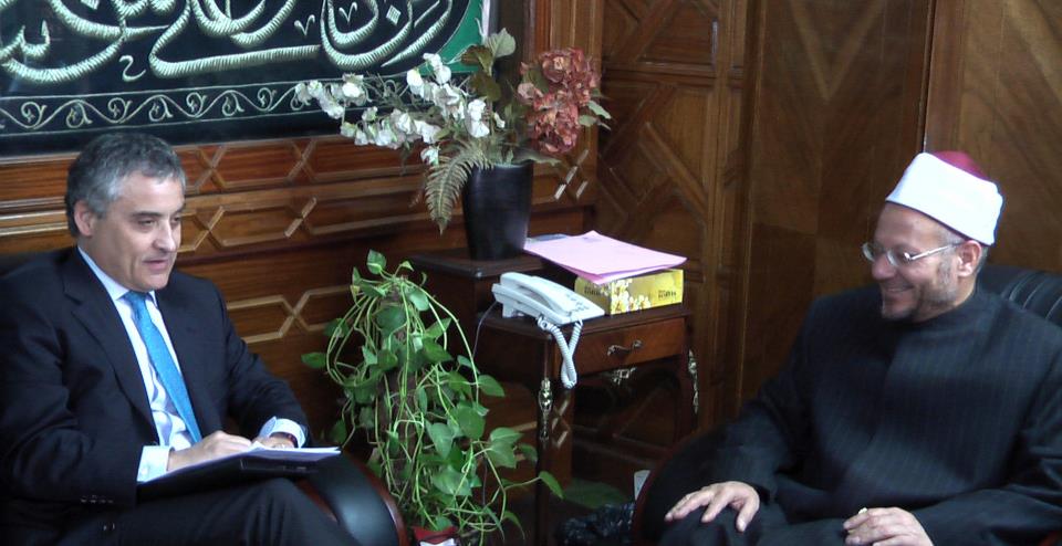 During his meeting with the Italian ambassador: The Grand mufti of Egypt calls for a true national reconciliation stressing that the religious establishment in Egypt will not abandon its national role