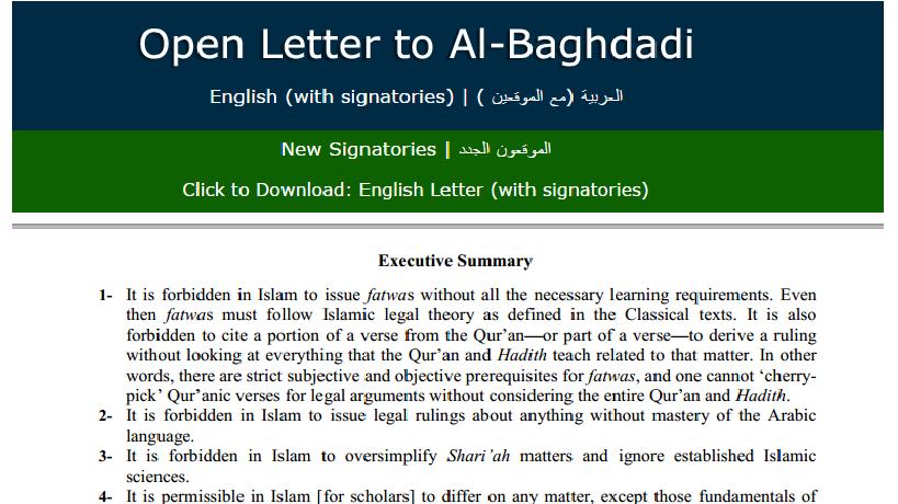 Dar al-Iftaa signs  an open letter addressed to QSIS to condemn their extremist ideologies and clarify the true teachings of Islam  