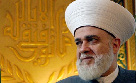 The Grand Mufti of Egypt and the Grand Mufti of Lebanon holding a joint press conference