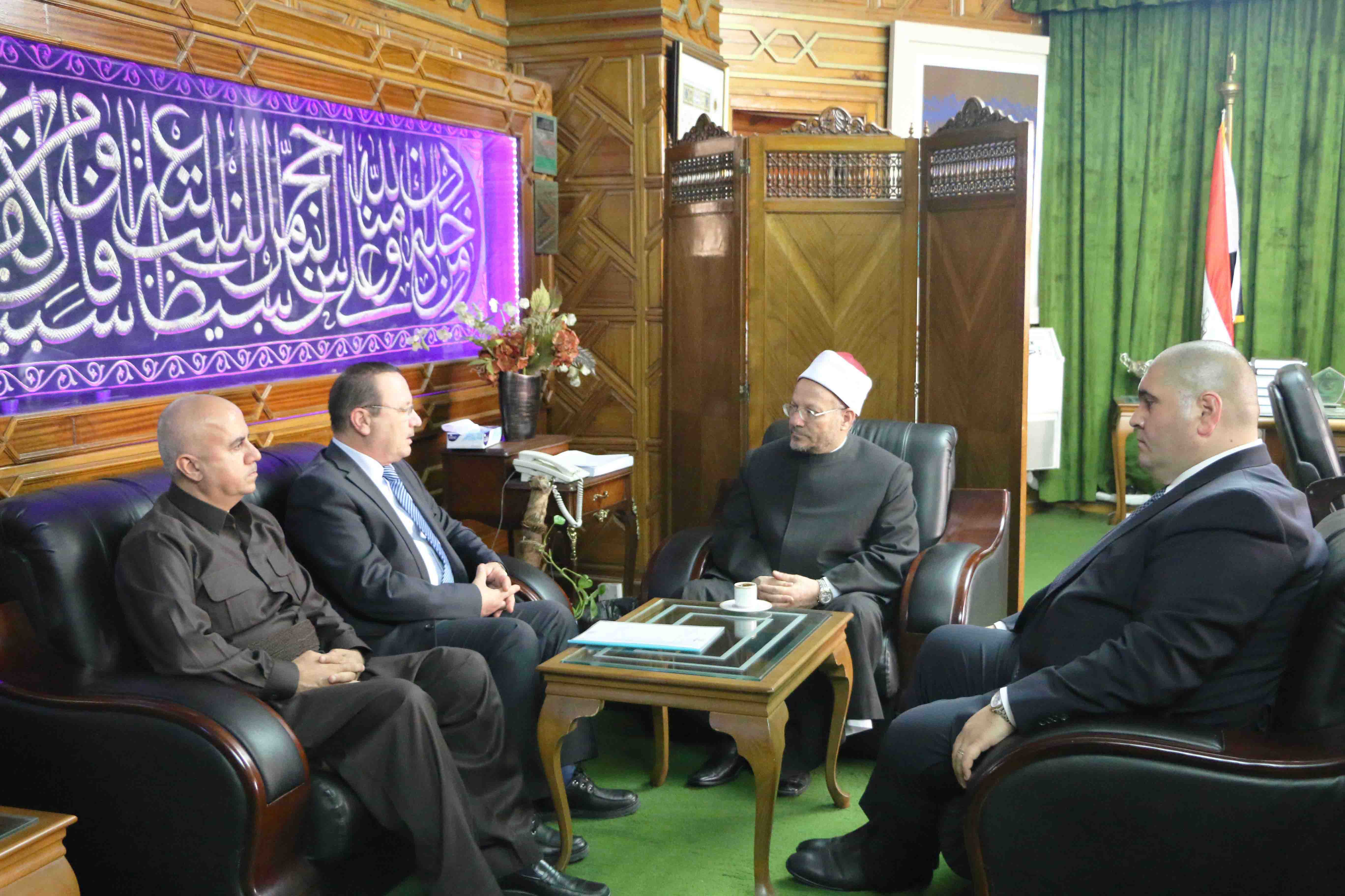 The Grand Mufti receives a delegation from the Kurdistan region of Iraq to promote cooperation in countering extremism